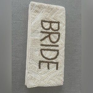 “BRIDE” beaded clutch
